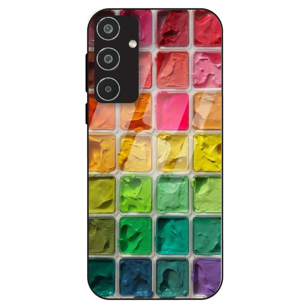Color Palette Grid Aesthetic - Glass Case For Samsung Galaxy M35