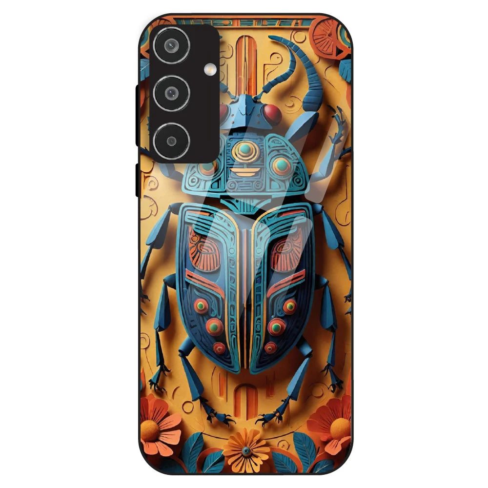 Royal Scarab Art - Glass Case For Samsung Galaxy M35