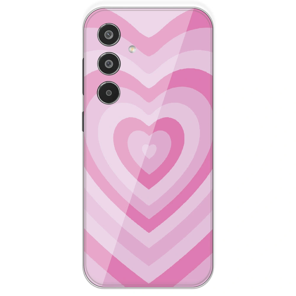 Pink Hearts - Printed Silicone Case For Samsung Galaxy M35