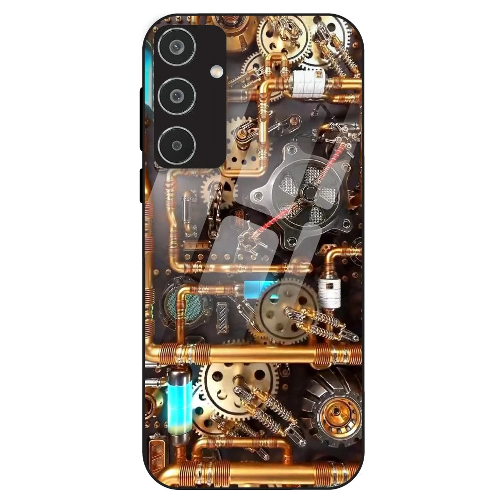 Steampunk Gear - Glass Case For Samsung Galaxy M35