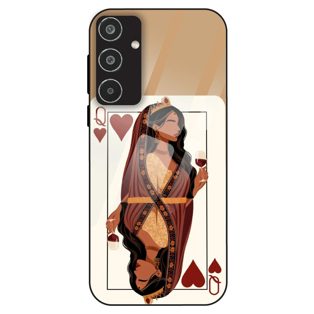 Queen of Hearts Design - Glass Case For Samsung Galaxy M35