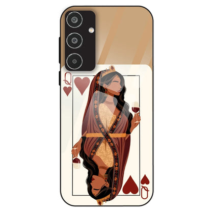 Queen of Hearts Design - Glass Case For Samsung Galaxy M35