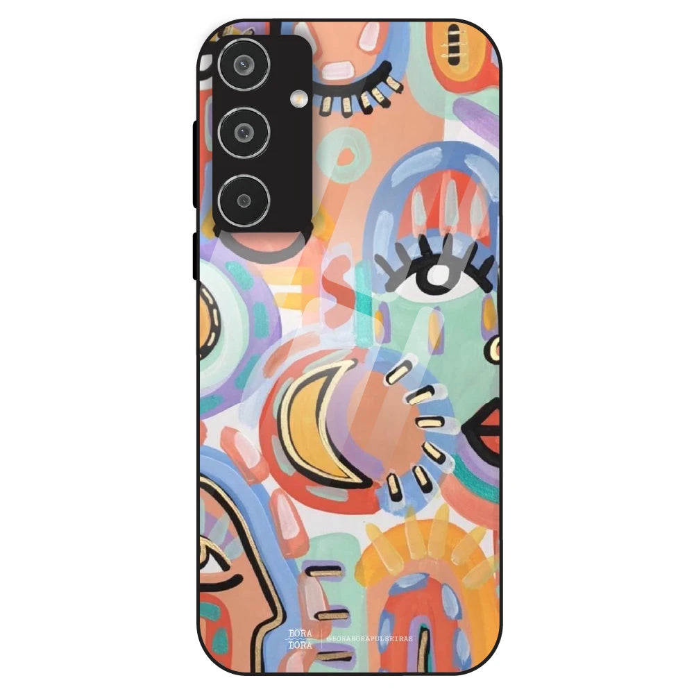 Abstract Pop Art - Glass Case For Samsung Galaxy M35