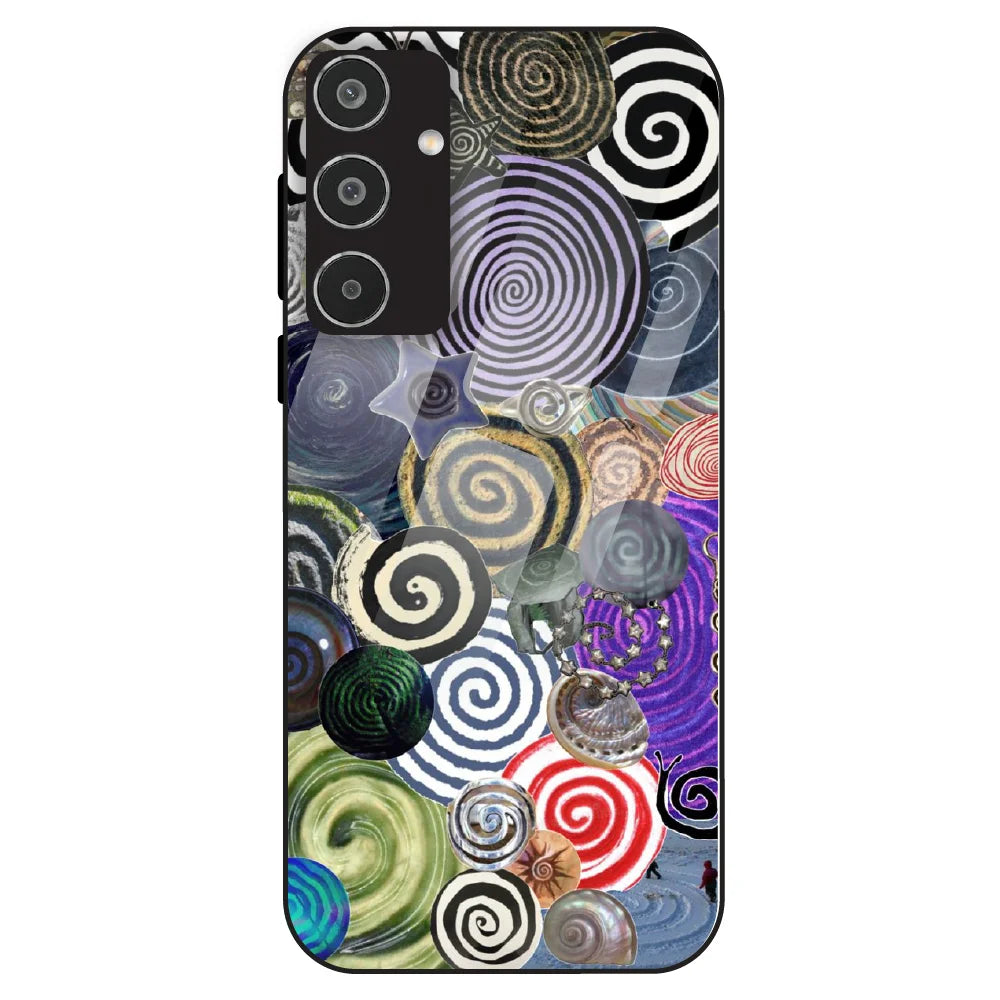 Abstract Spiral Vibe - Glass Case For Samsung Galaxy M35