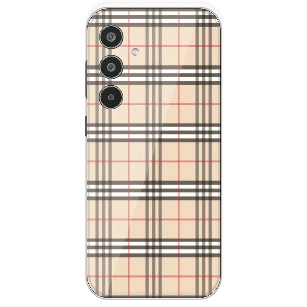 Yellow Checks - Printed Silicone Case For Samsung Galaxy M35