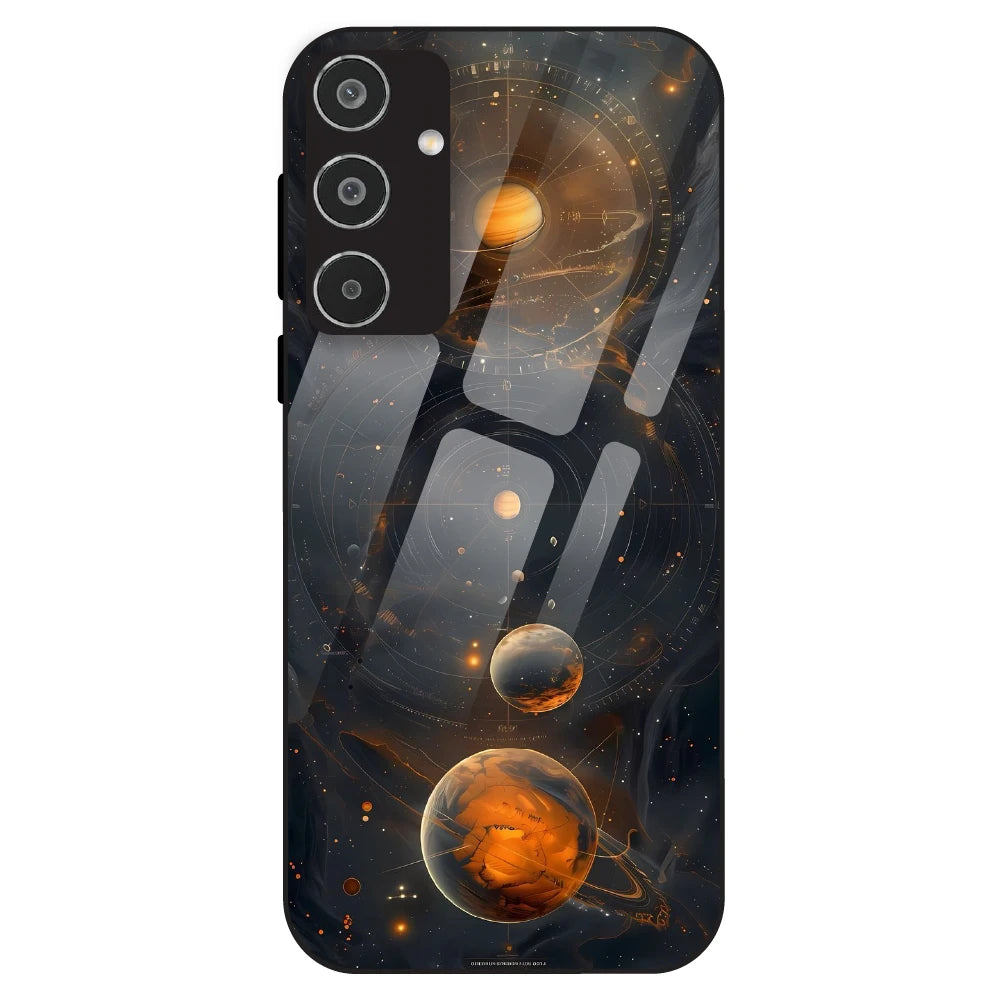 Cosmic Orbit Aesthetic - Glass Case For Samsung Galaxy M35