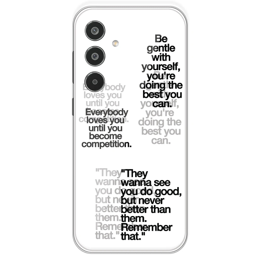 Motivational Quotes - Clear Printed Silicone Case For Samsung Galaxy M35