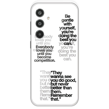 Motivational Quotes - Clear Printed Silicone Case For Samsung Galaxy M35
