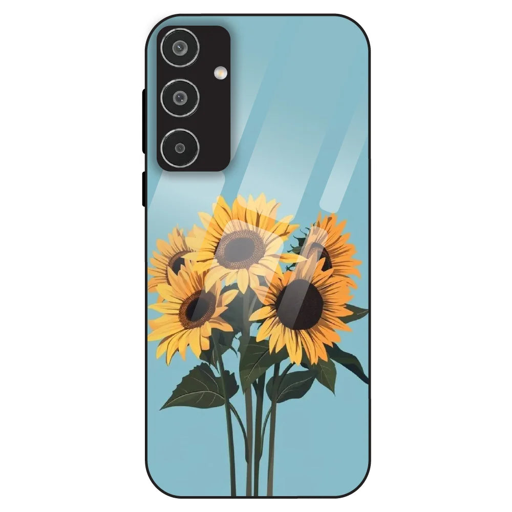 Sunflower Serenity - Glass Case For Samsung Galaxy M35