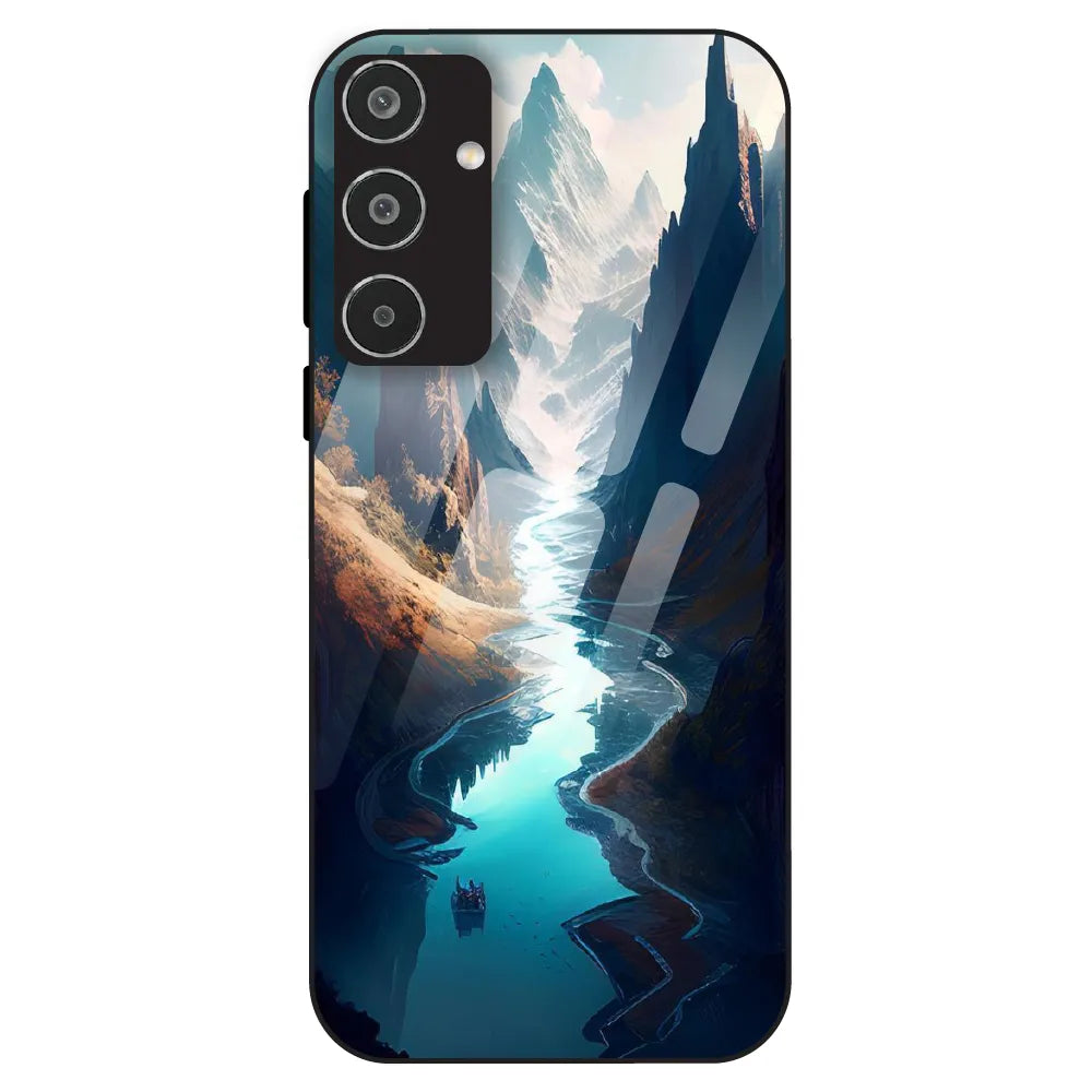 Mystic Valley River - Glass Case For Samsung Galaxy M35