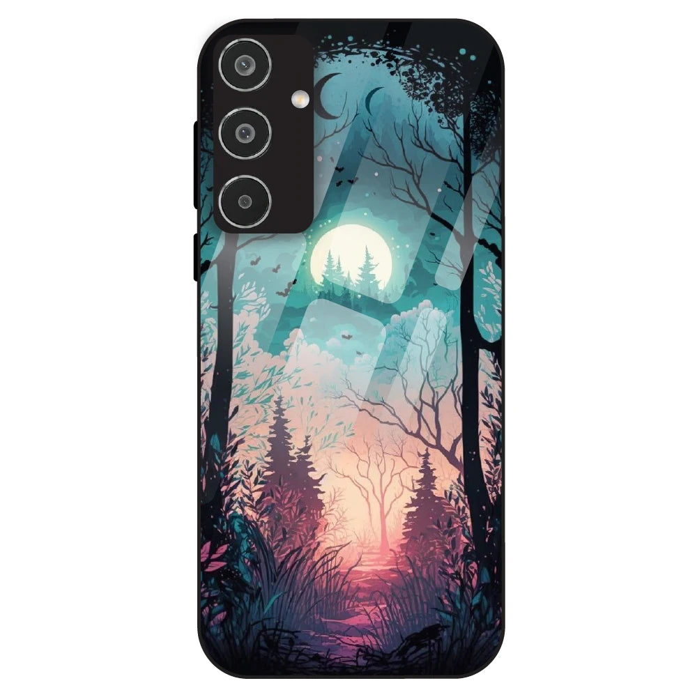 Moonlit Forest - Glass Case For Samsung Galaxy M35