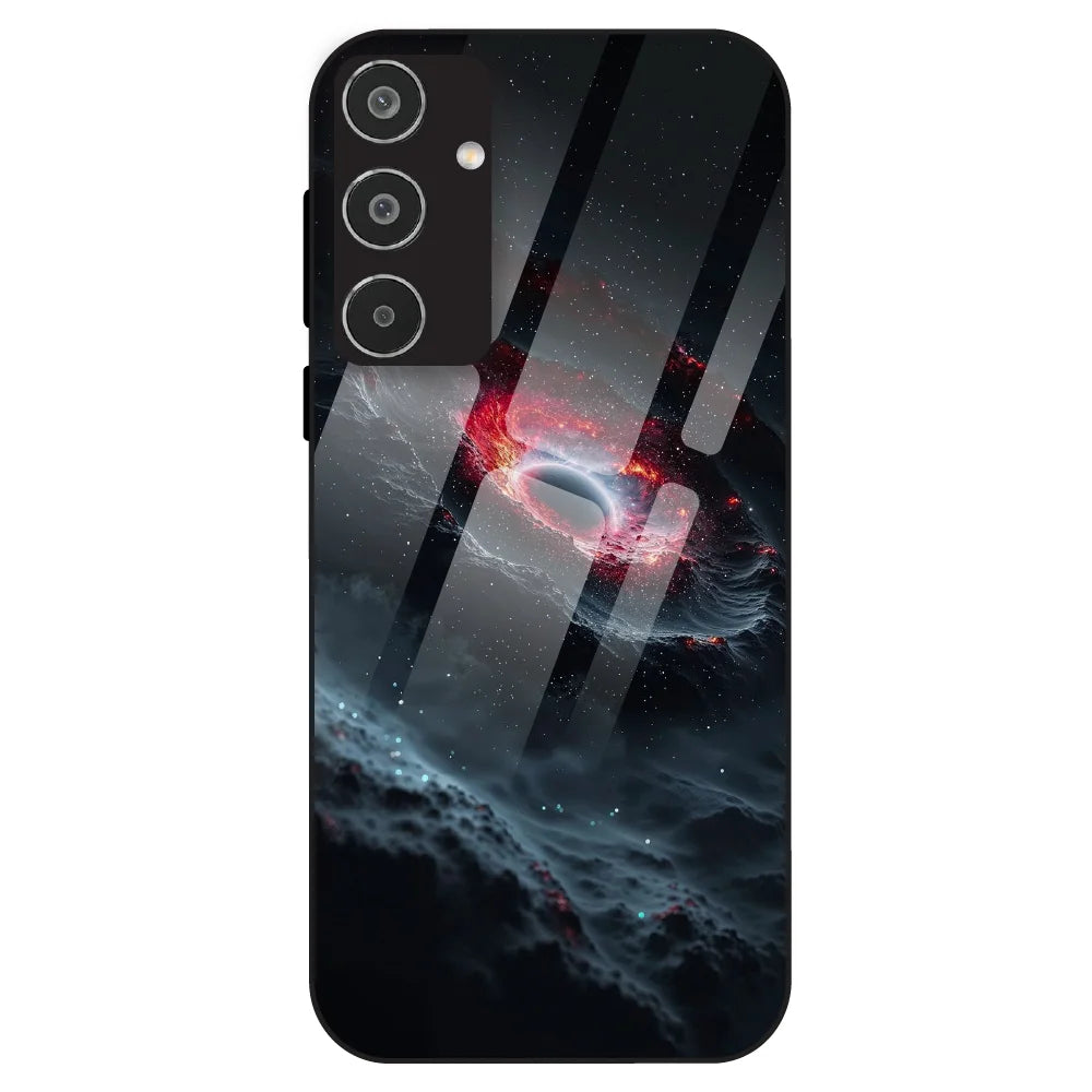 Cosmic Black Hole - Glass Case For Samsung Galaxy M35