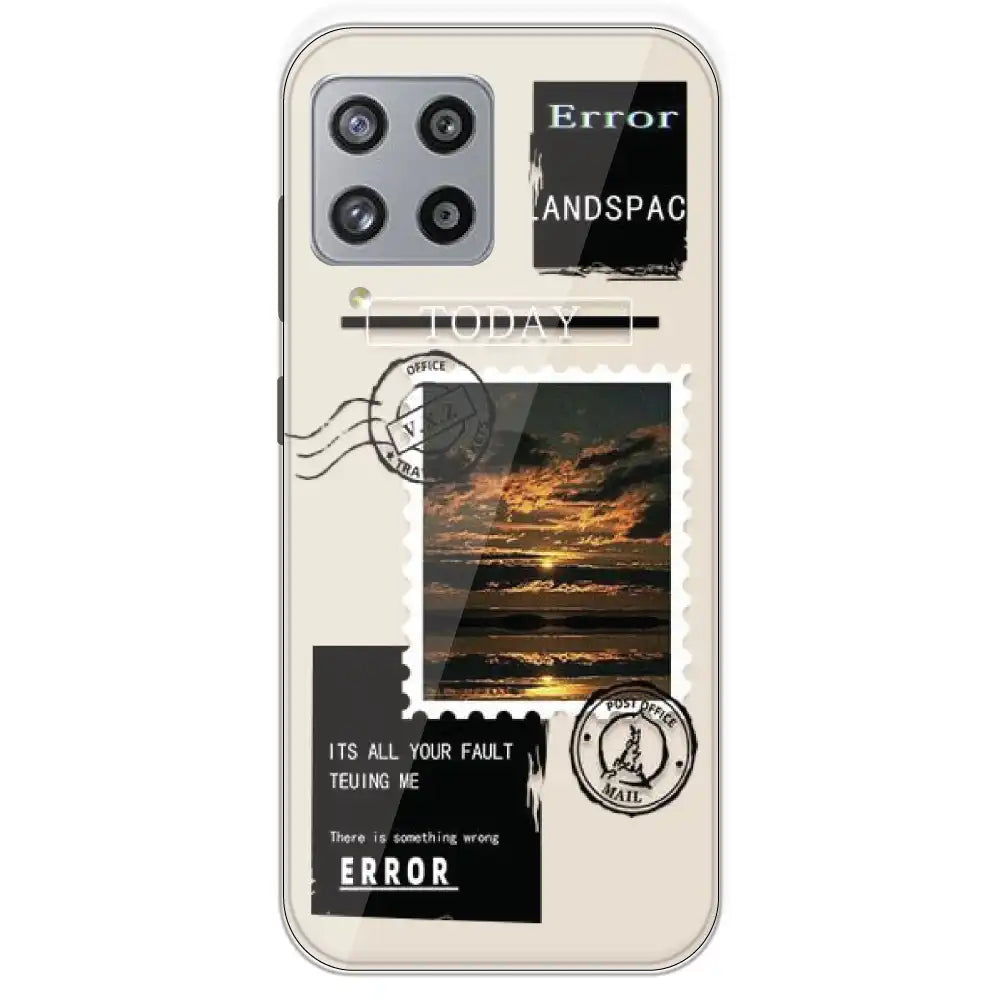 Post Card - Printed Silicone Case For Samsung Galaxy M42