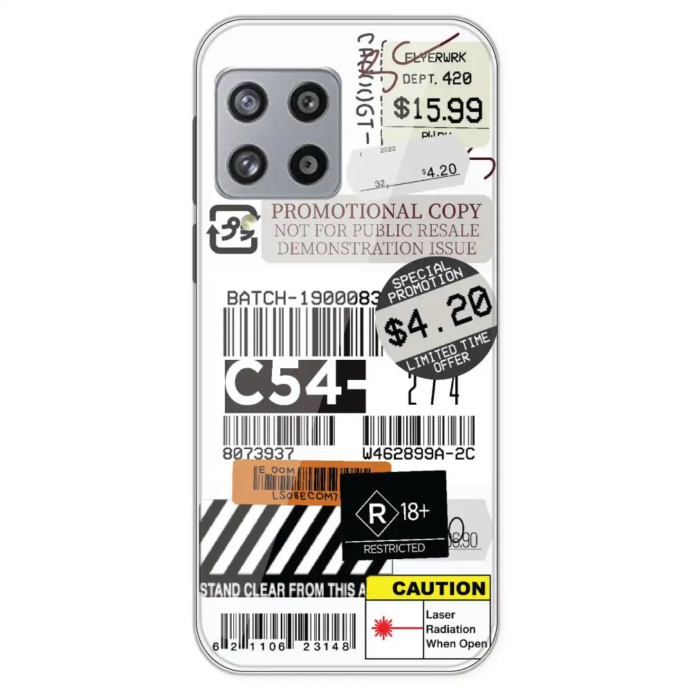 Labels - Clear Printed Silicone Case For Samsung Galaxy M42