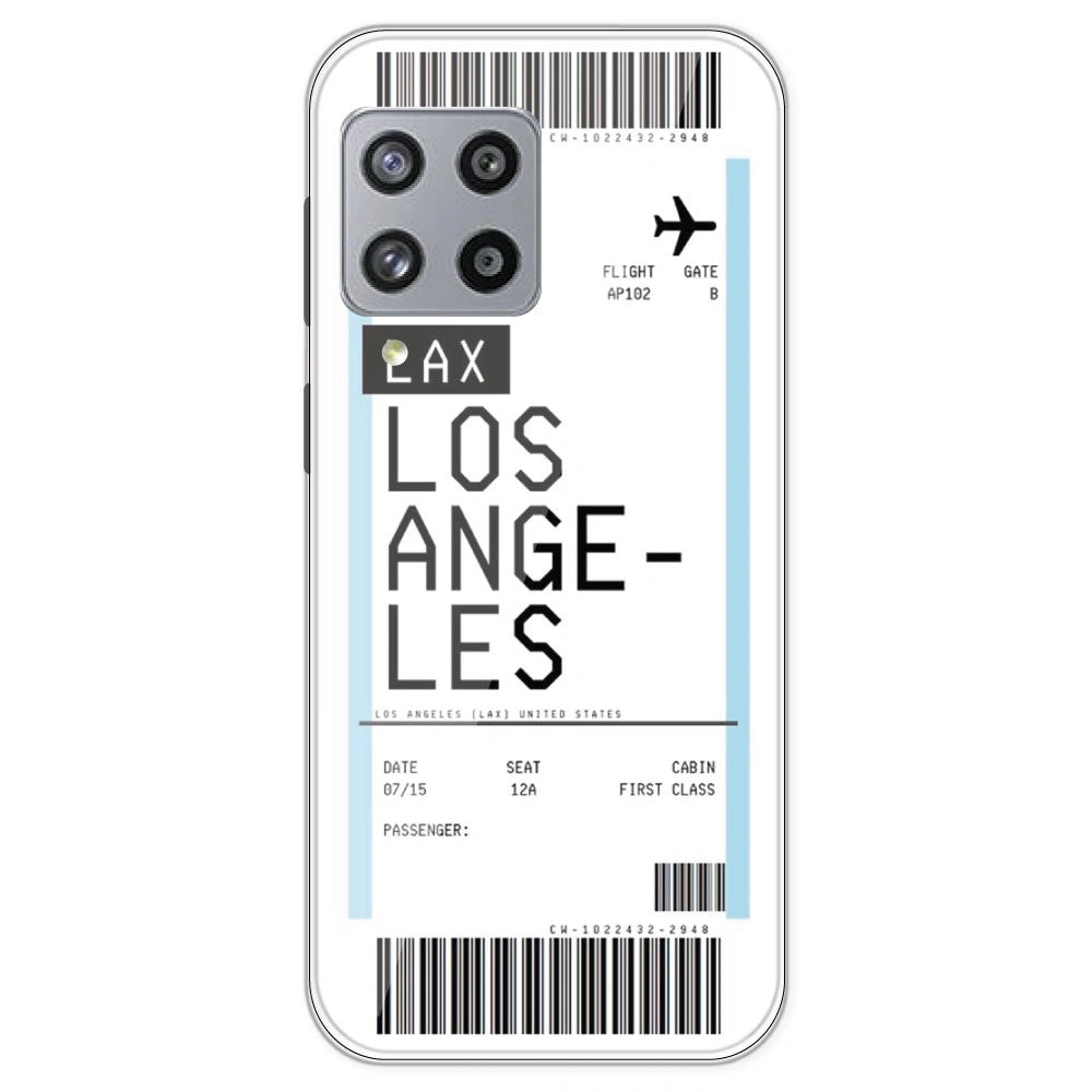 Los Angeles Ticket - Clear Printed Silicone Case For Samsung Galaxy M42