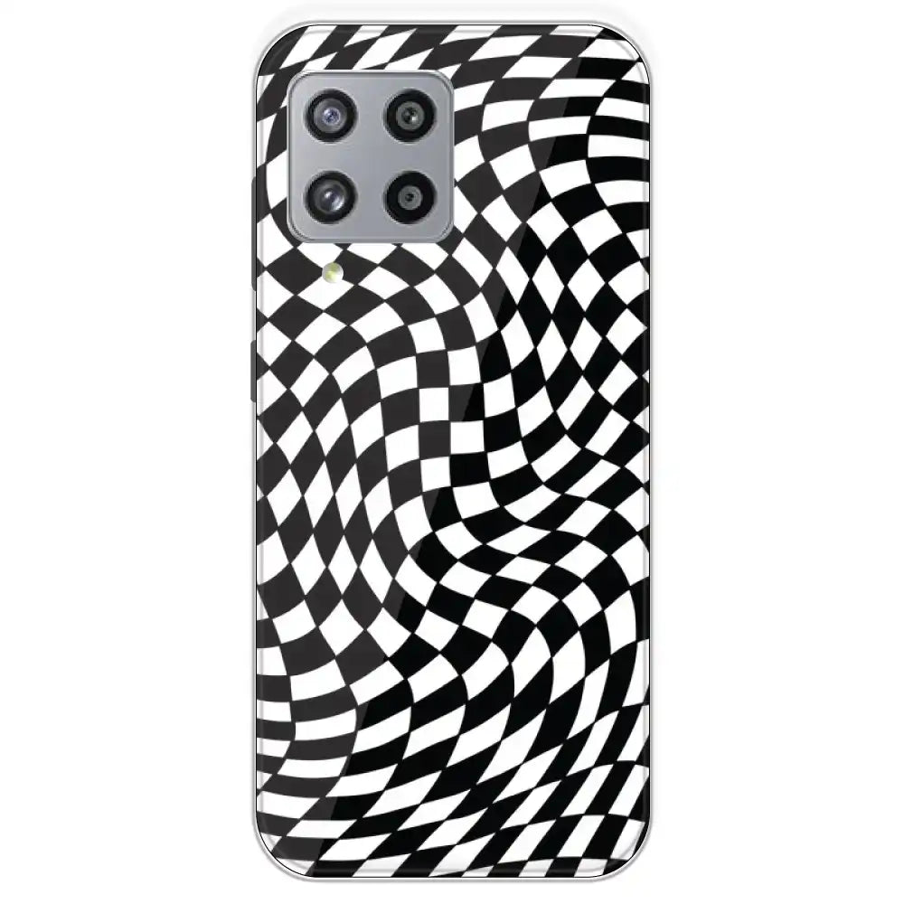 Checks - Printed Silicone Case For Samsung Galaxy M42