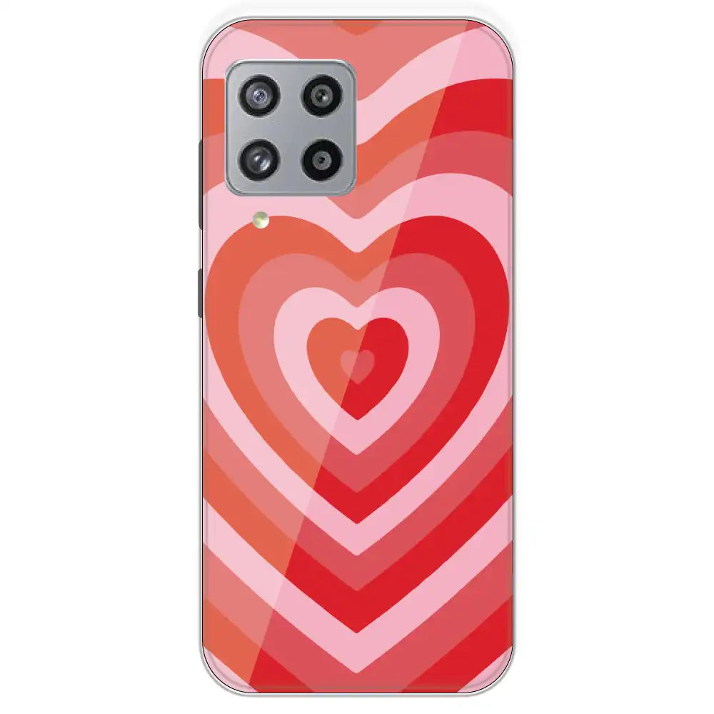Red Hearts - Printed Silicone Case For Samsung Galaxy M42