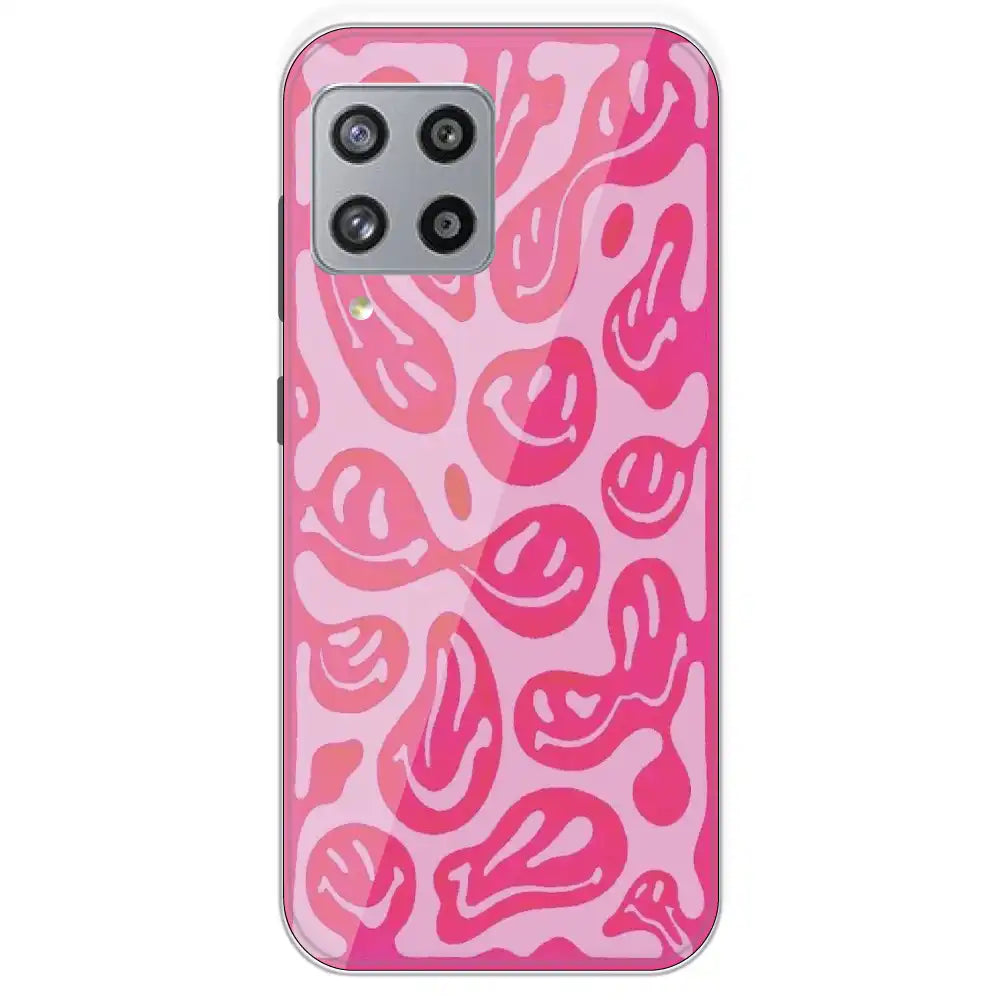 Pink Smilies - Printed Silicone Case For Samsung Galaxy M42