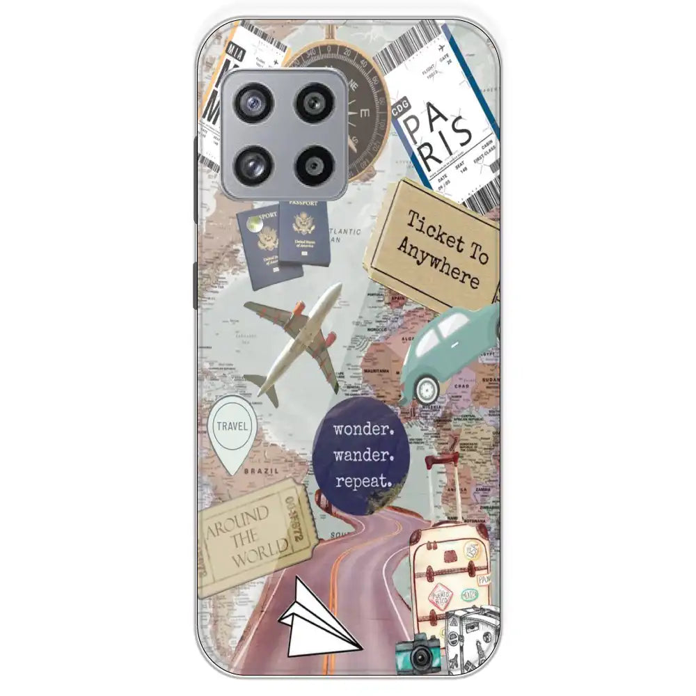 Travel Collage - Printed Silicone Case For Samsung Galaxy M42