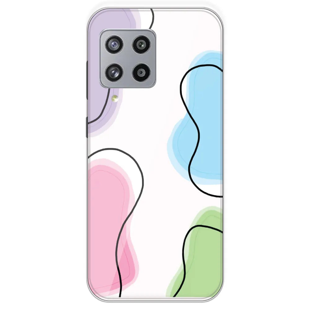 Rainbow Cow Print - Clear Printed Silicone Case For Samsung Galaxy M42