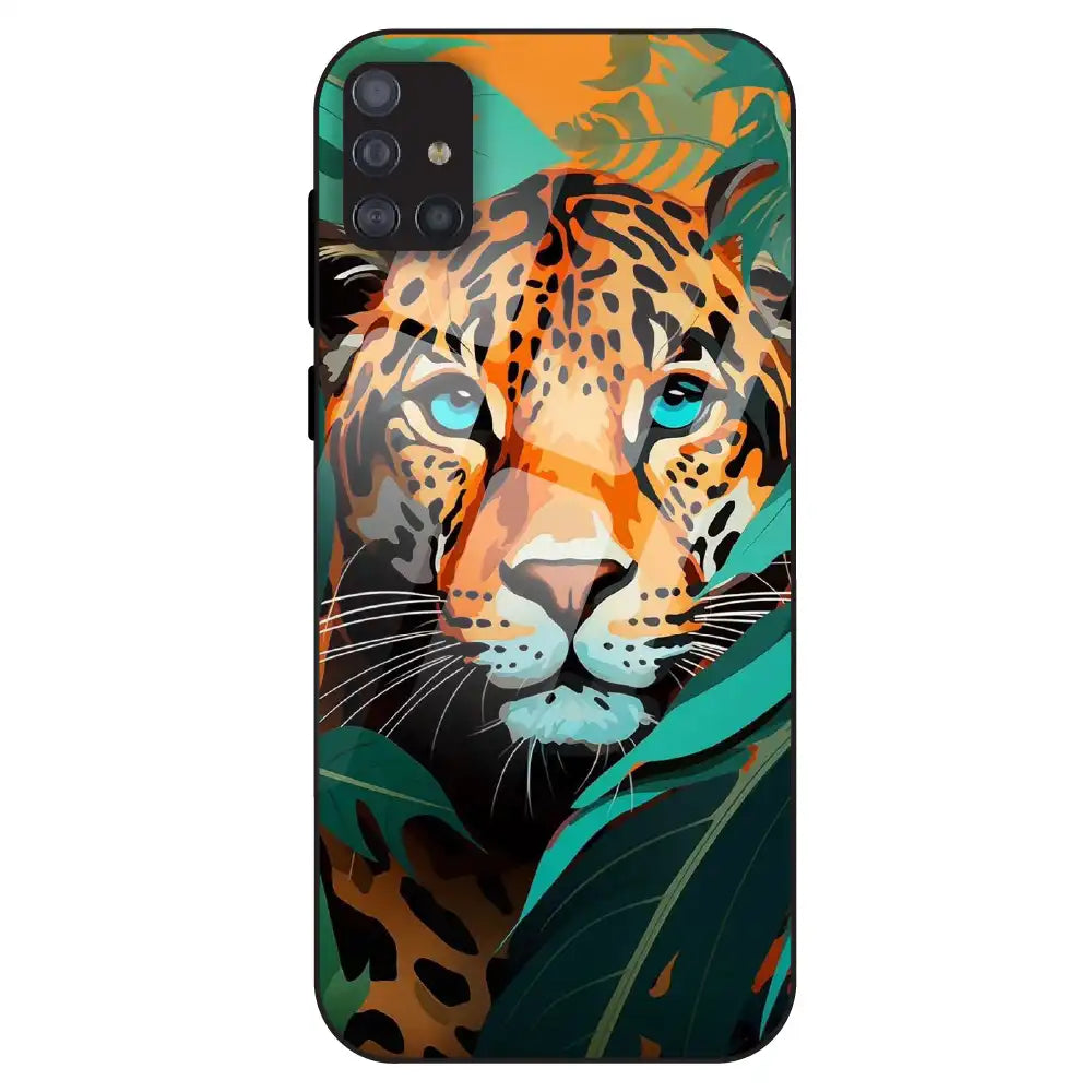 Leopard Jungle Art - Glass Case For Samsung Galaxy M51