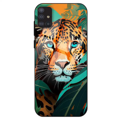 Leopard Jungle Art - Glass Case For Samsung Galaxy M51