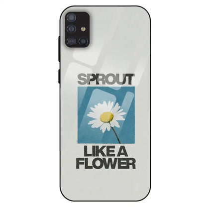 Minimal Daisy Flower - Glass Case For Samsung Galaxy M51