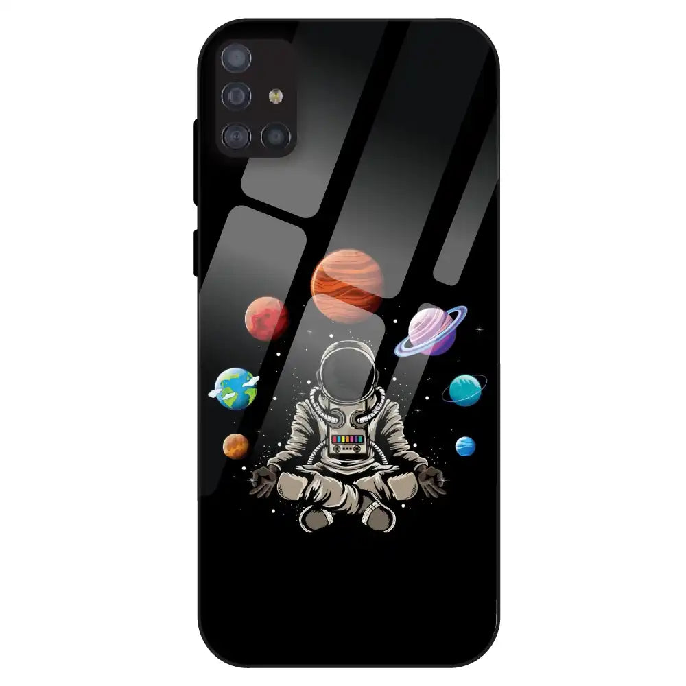 Astronaut Space Vibe - Glass Case For Samsung Galaxy M51