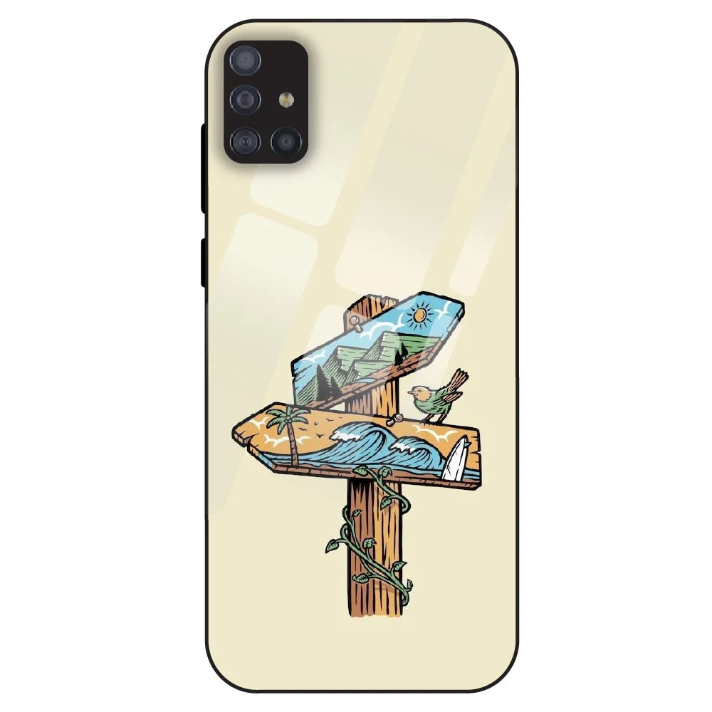 Nature Postbox Art Aesthetic - Glass Case For Samsung Galaxy M51