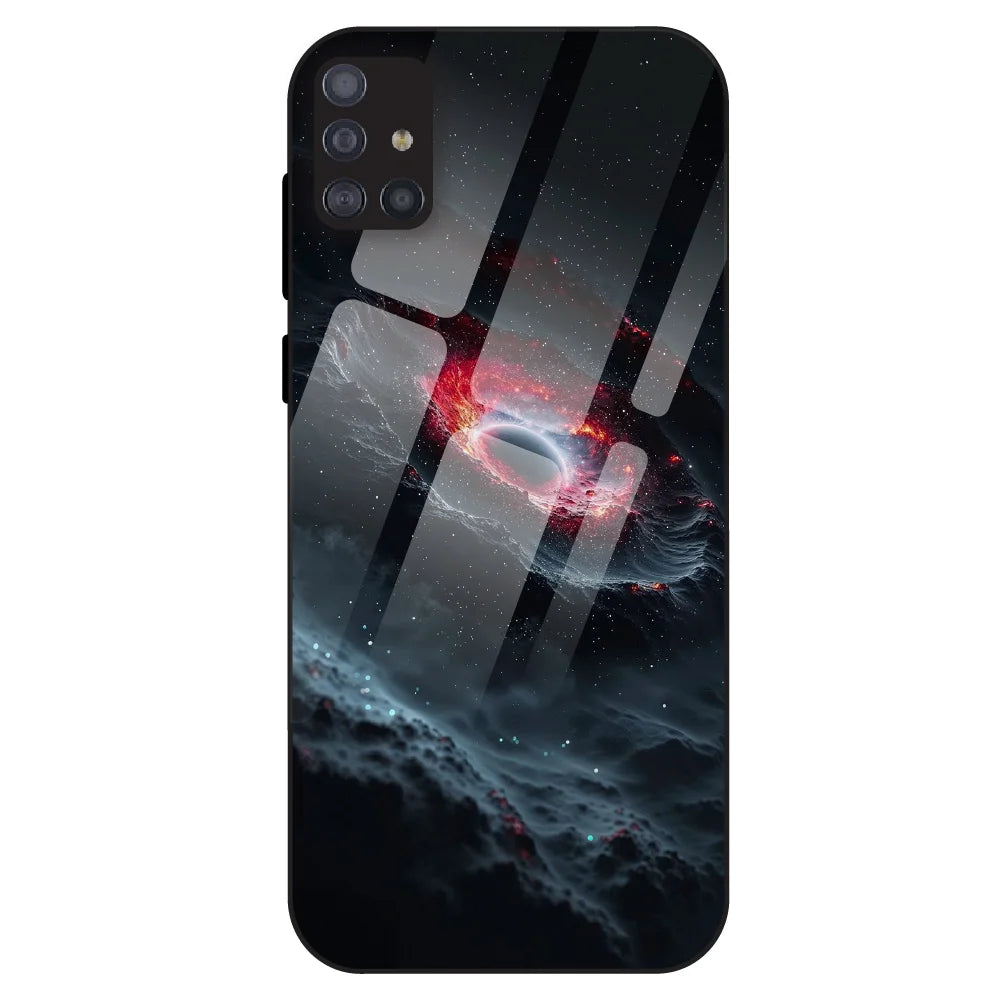 Cosmic Black Hole - Glass Case For Samsung Galaxy M51