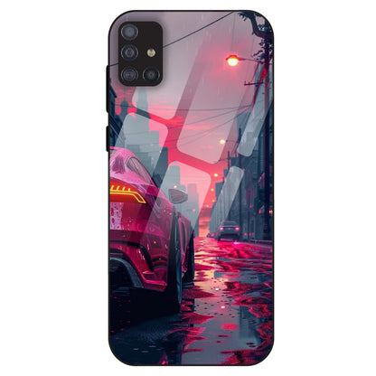 Neon Street Racer - Glass Case For Samsung Galaxy M51