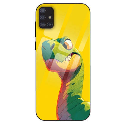 Cute Dino Popt - Glass Case For Samsung Galaxy M51