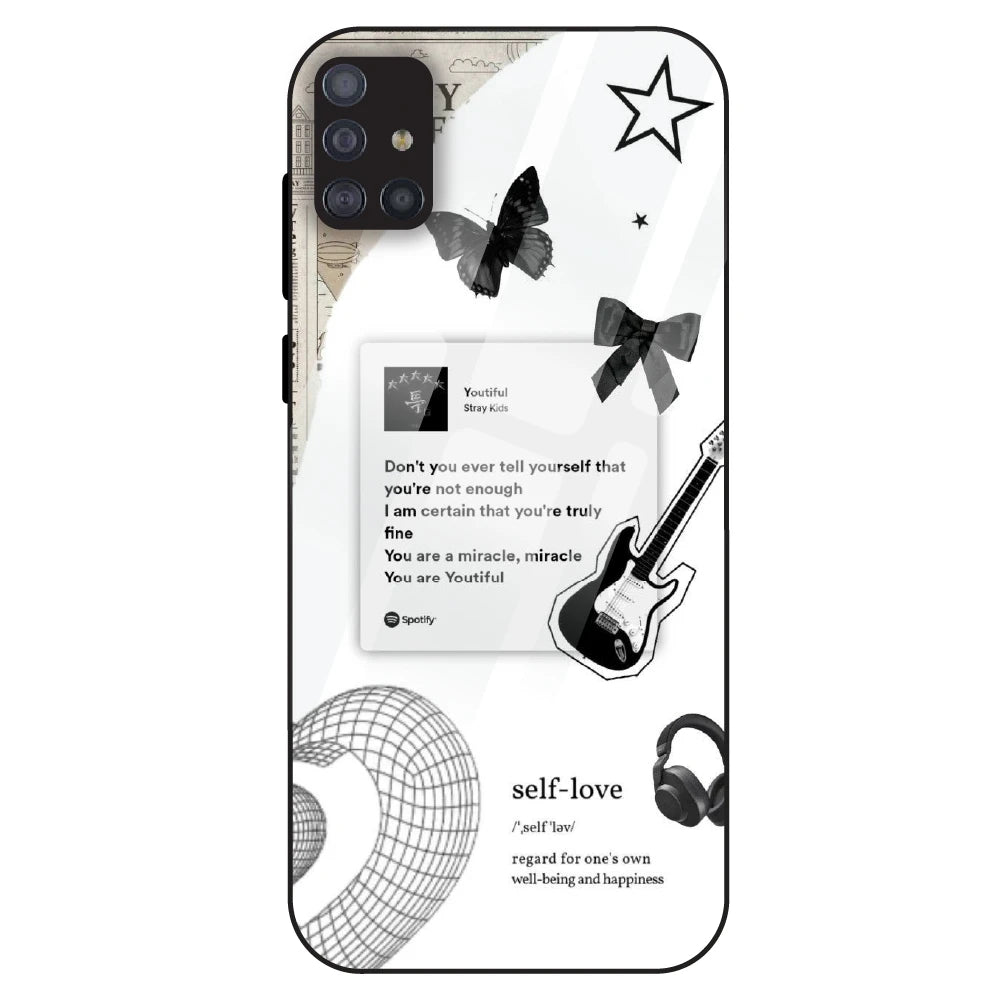 Monochrome Self-Love - Glass Case For Samsung Galaxy M51