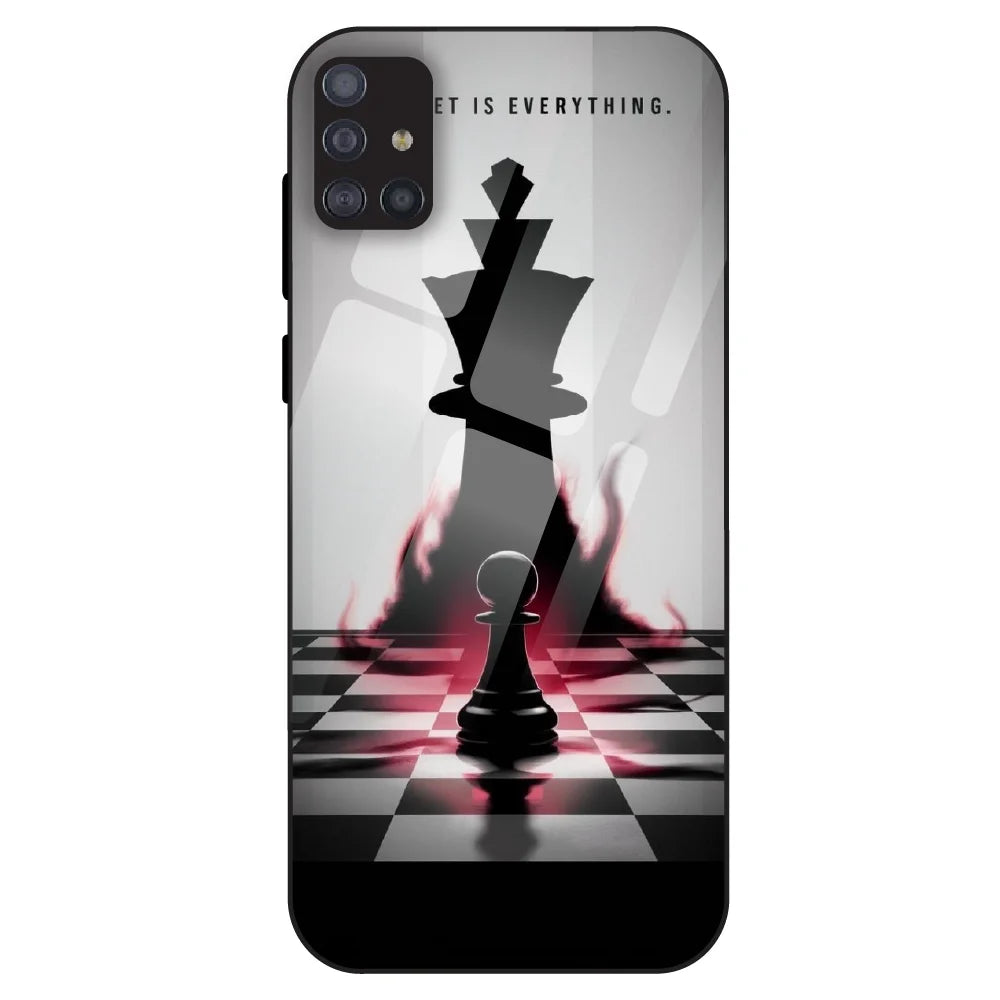 Chess Power Shadow - Glass Case For Samsung Galaxy M51