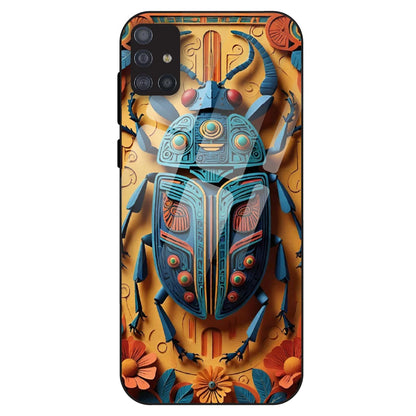 Royal Scarab Art - Glass Case For Samsung Galaxy M51