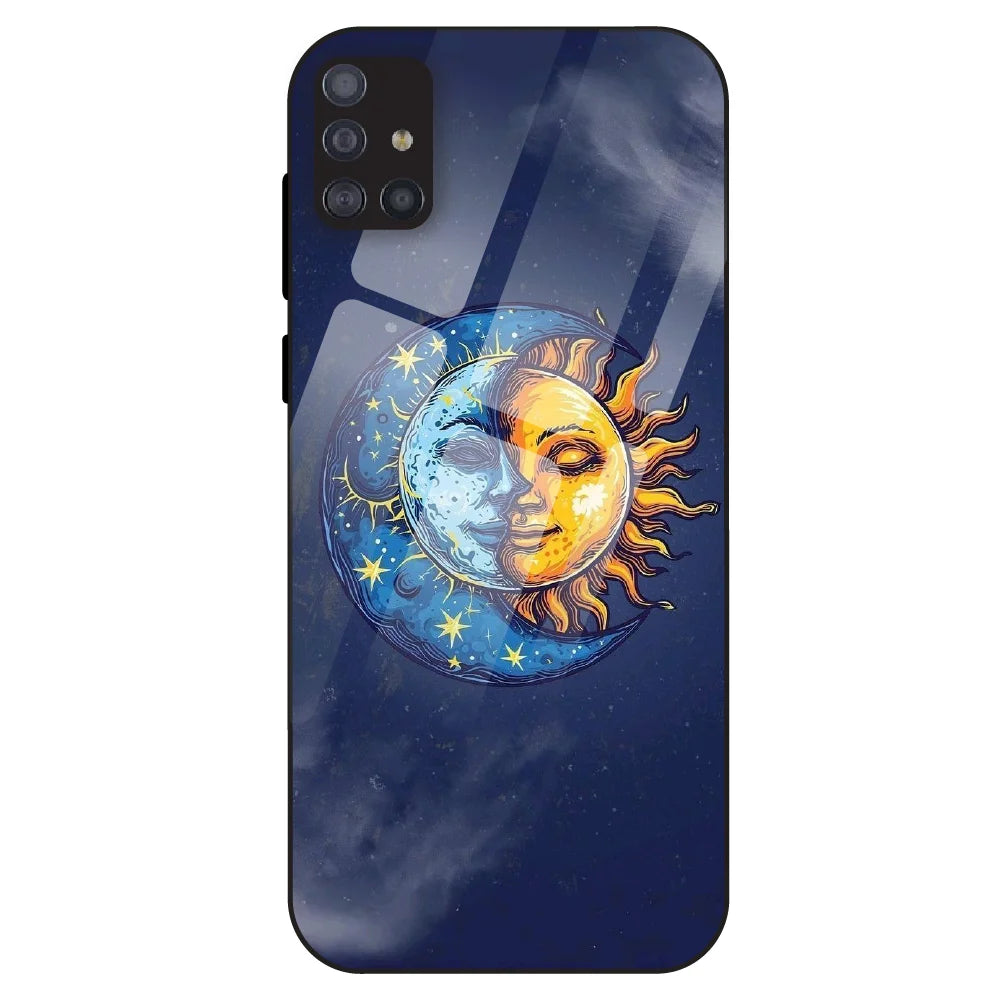 Celestial Eclipse Art - Glass Case For Samsung Galaxy M51