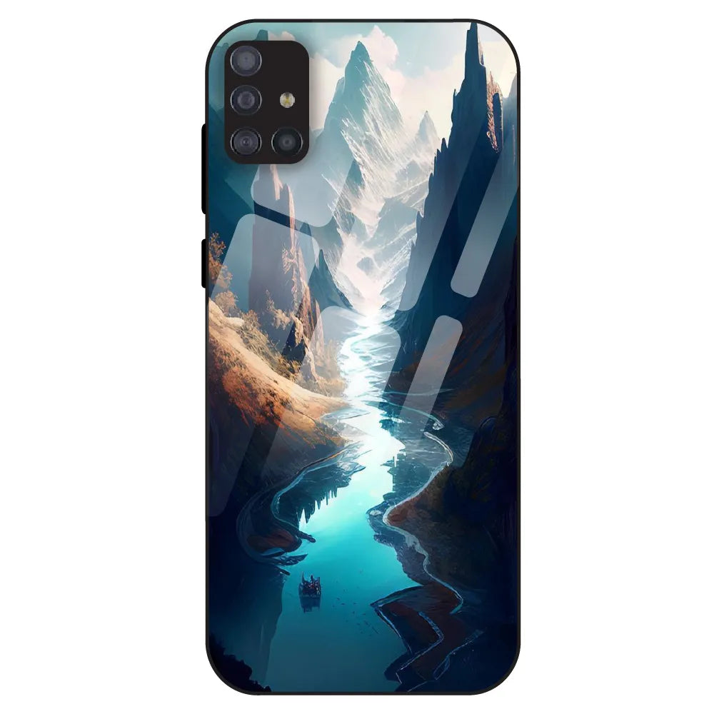 Mystic Valley River - Glass Case For Samsung Galaxy M51
