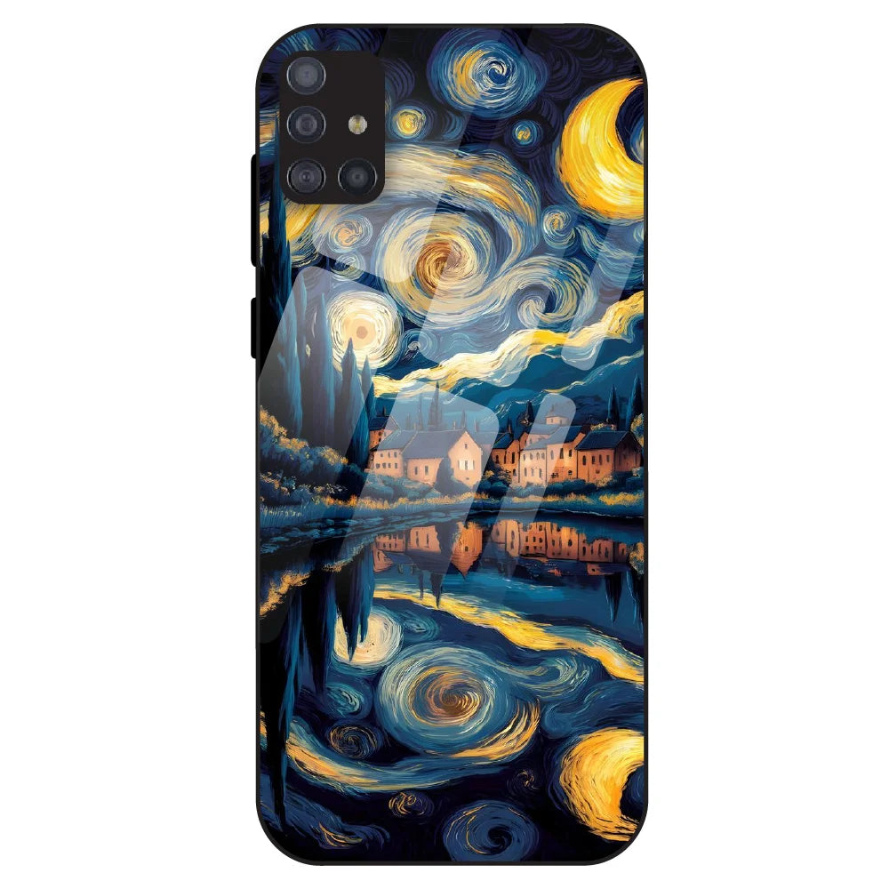 Starry Night Dreamscape - Glass Case For Samsung Galaxy M51