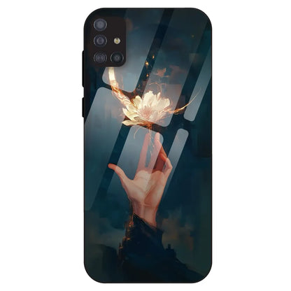 Mystic Hand & Bloom - Glass Case For Samsung Galaxy M51