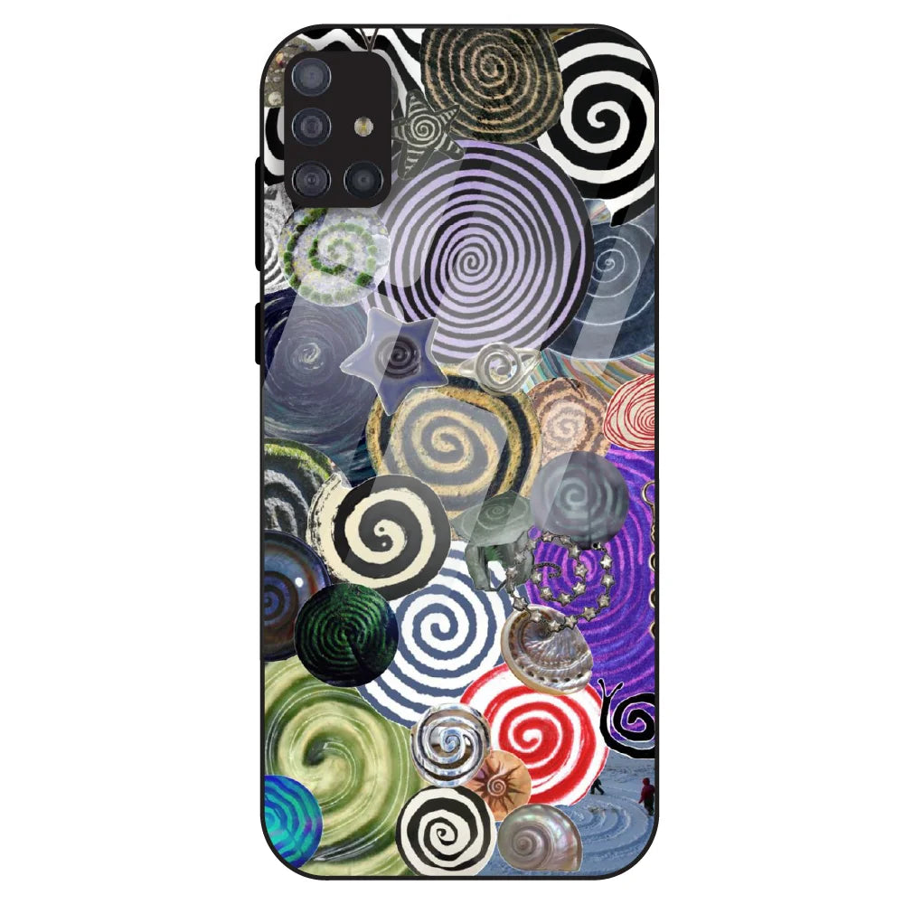 Abstract Spiral Vibe - Glass Case For Samsung Galaxy M51