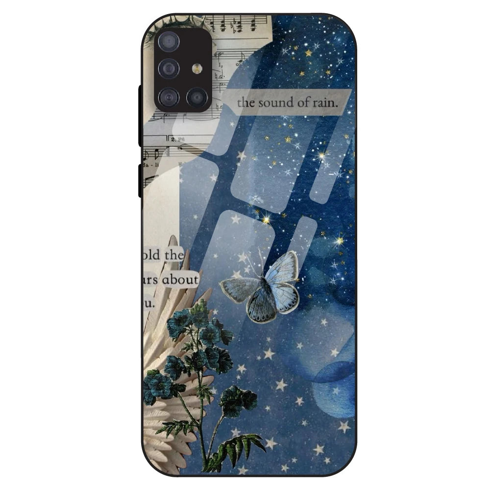 Midnight Butterfly Aesthetic - Glass Case For Samsung Galaxy M51