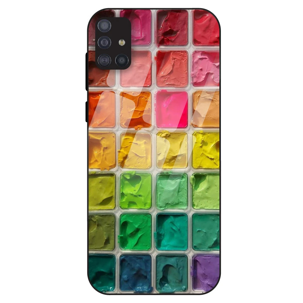 Color Palette Grid Aesthetic - Glass Case For Samsung Galaxy M51