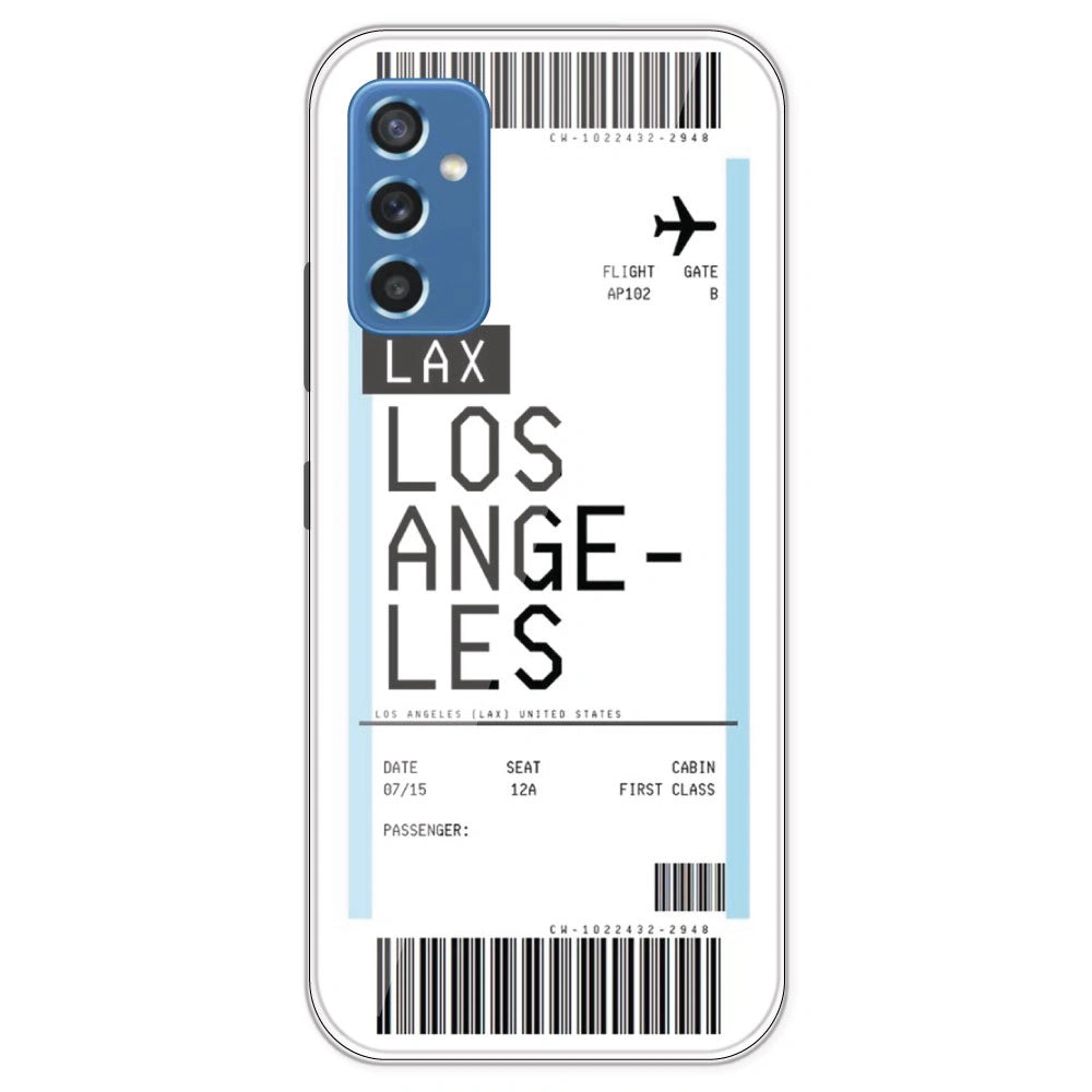 Los Angeles Ticket - Clear Printed Silicone Case For Samsung Galaxy M52