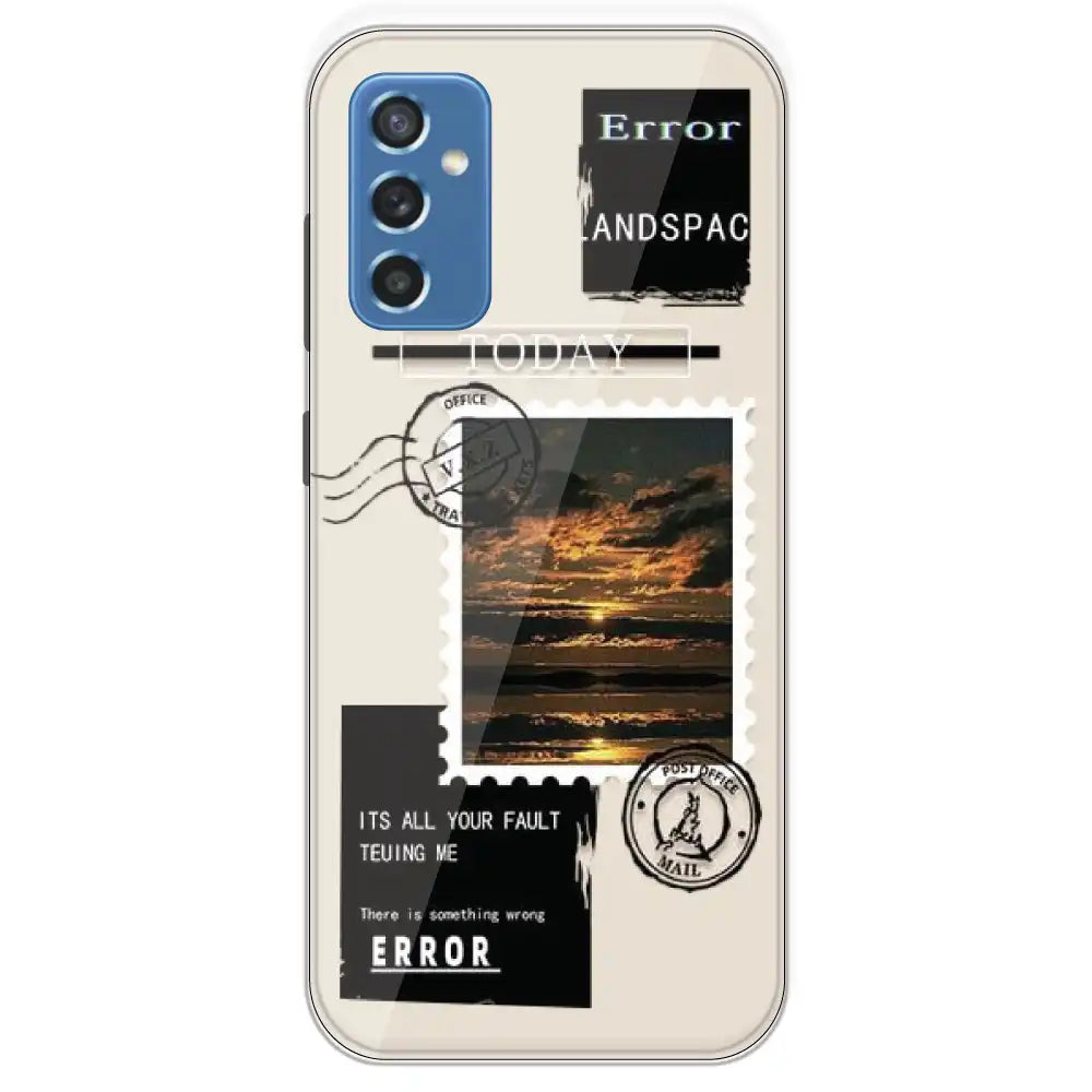 Post Card - Printed Silicone Case For Samsung Galaxy M52