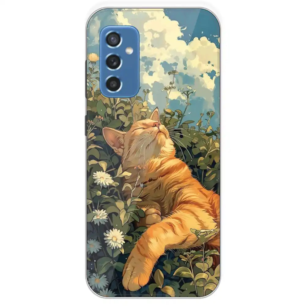Garfield Sleeping - Printed Silicone Case For Samsung Galaxy M52