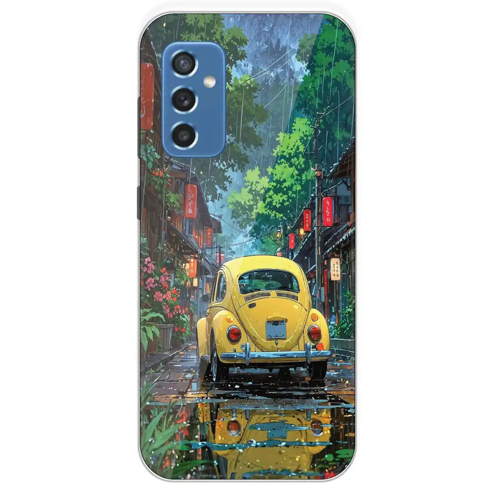 Yellow Bettle - Printed Silicone Case For Samsung Galaxy M52