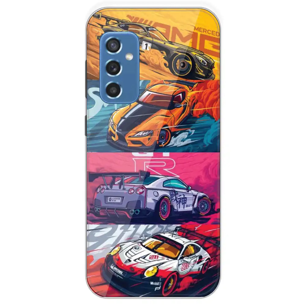 Sports Cars - Printed Silicone Case For Samsung Galaxy M52