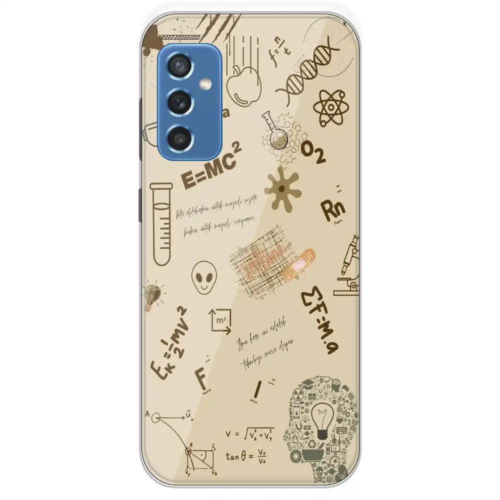 Physics Collage - Printed Silicone Case For Samsung Galaxy M52