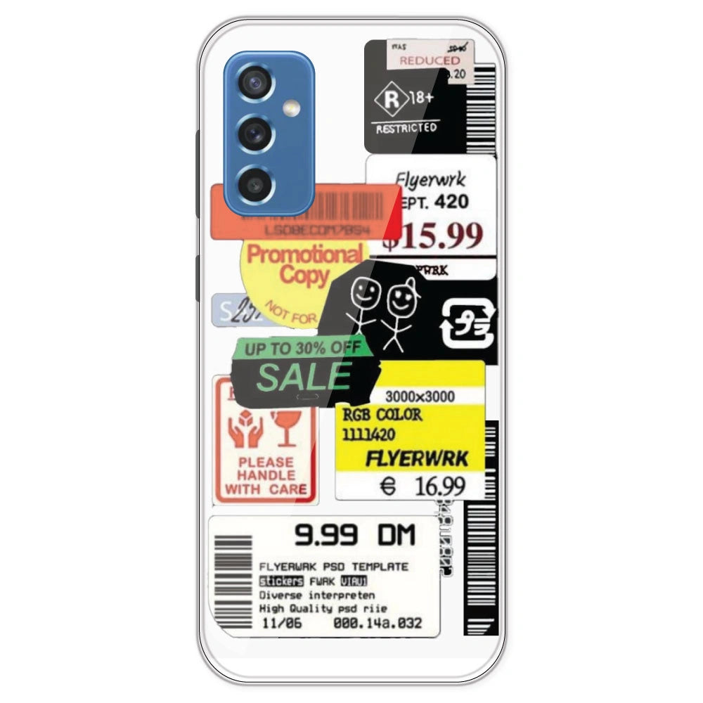 Sales - Clear Printed Silicone Case For Samsung Galaxy M52