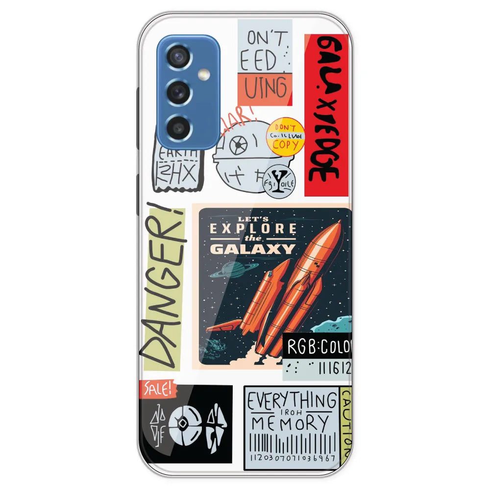 Galaxy - Clear Printed Silicone Case For Samsung Galaxy M52